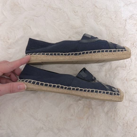 Tory Burch Blue Espadrille Slip-Ons - Picture 8 of 9